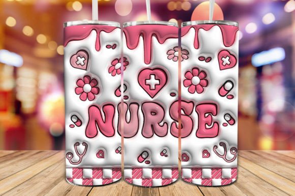 3D Inflated Nurse Tumbler