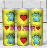 3D Inflated Dog Mom in Yellow