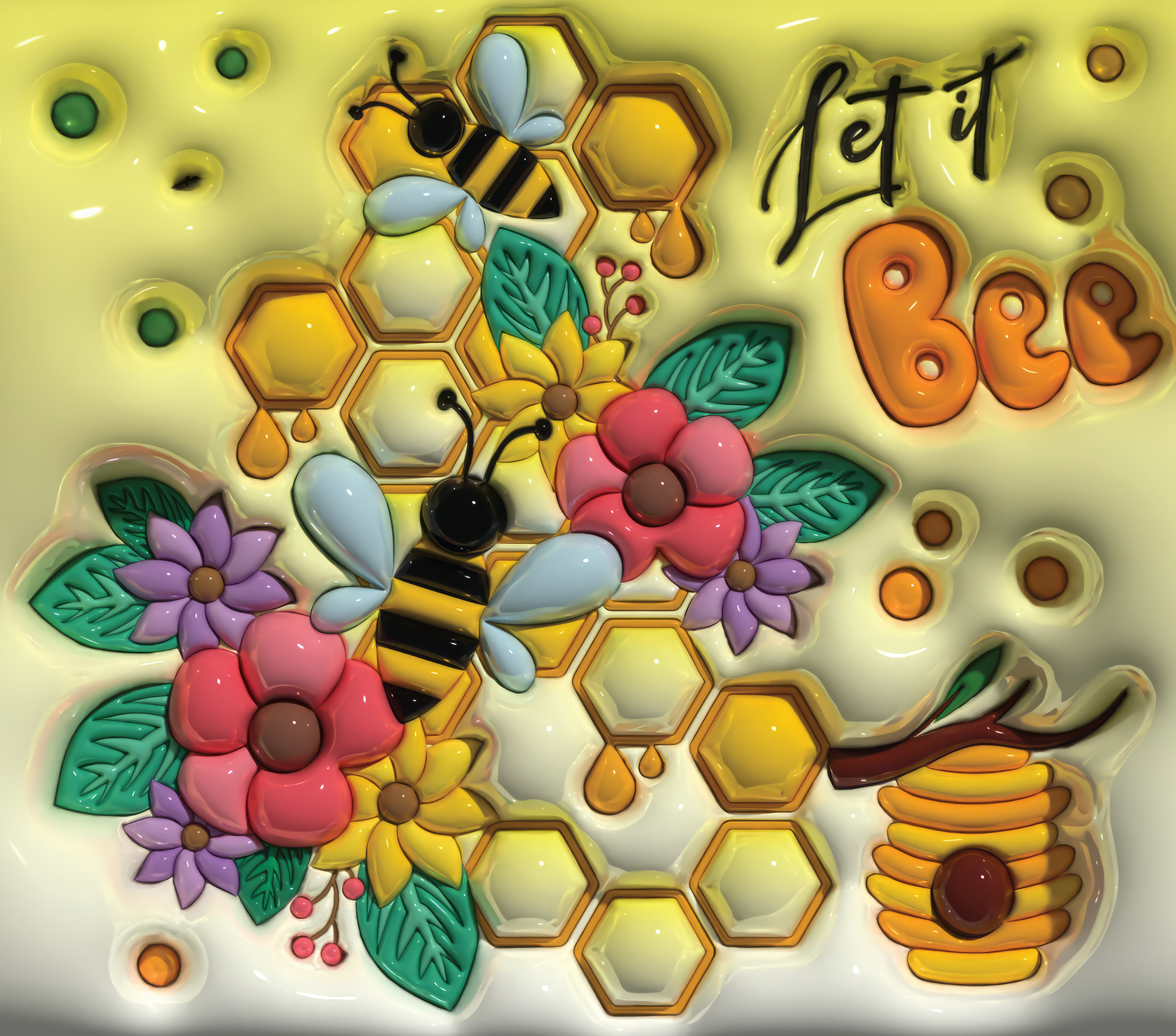 Bumblebee and Flower tumbler