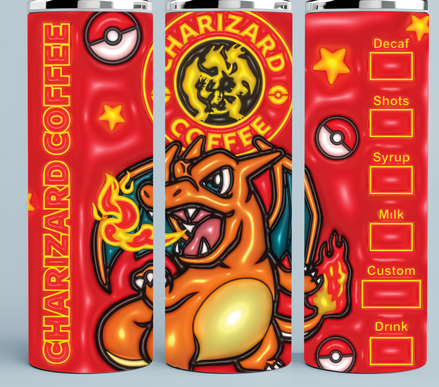 Charizard Pokemon Starbucks tumbler