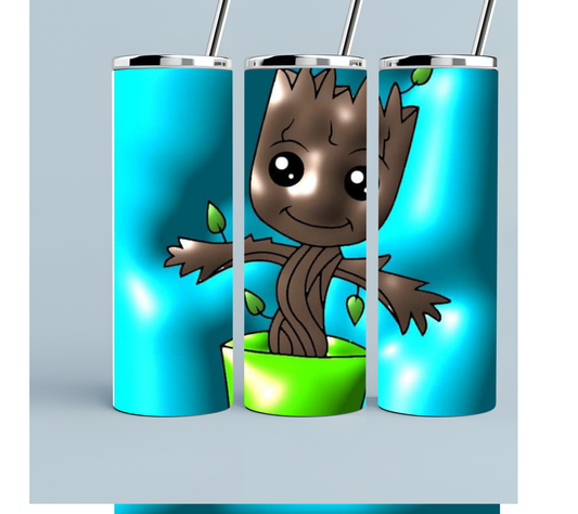 3D Inflated Bright Blue Baby Groot