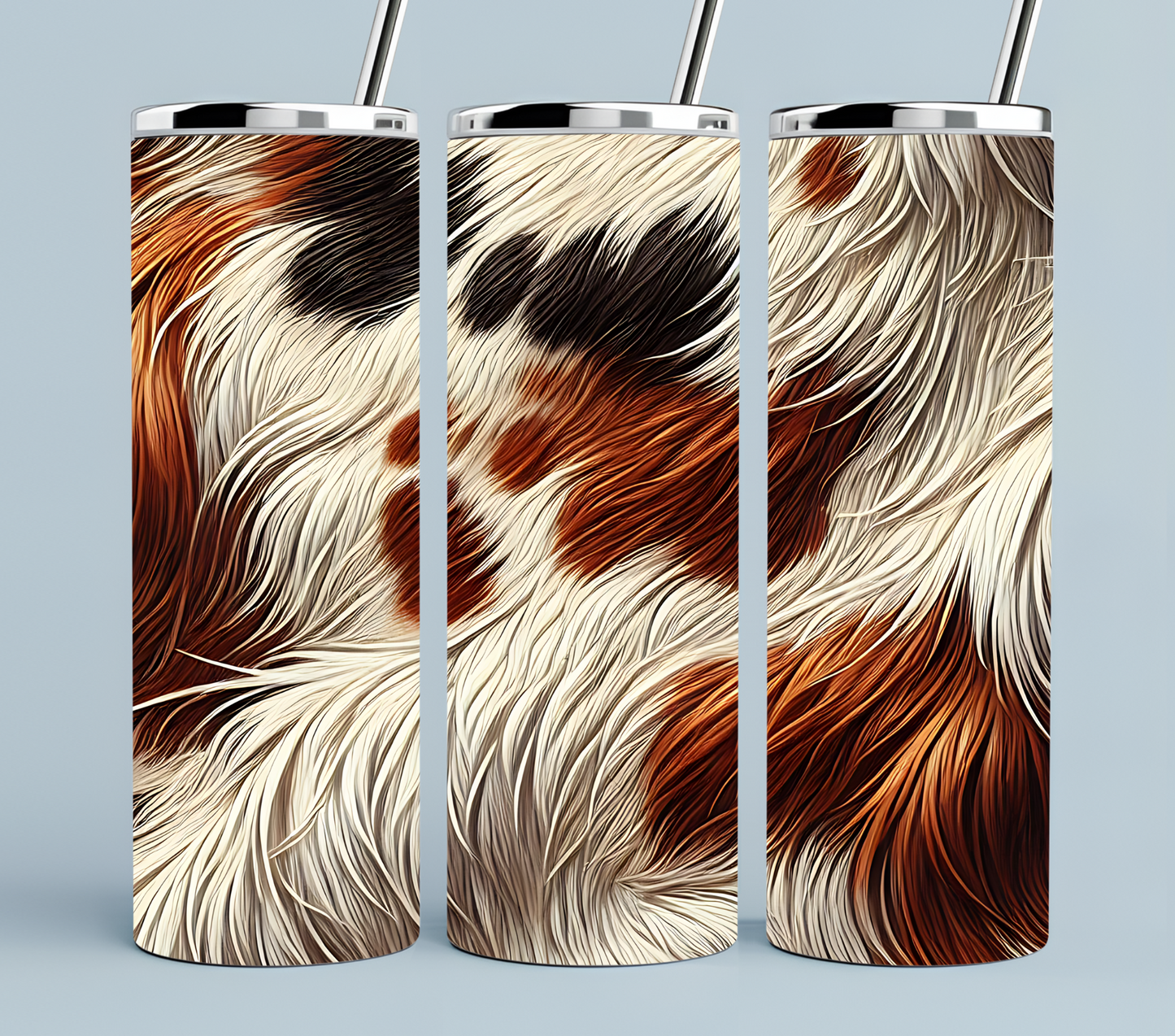 Brown and White fur tumbler