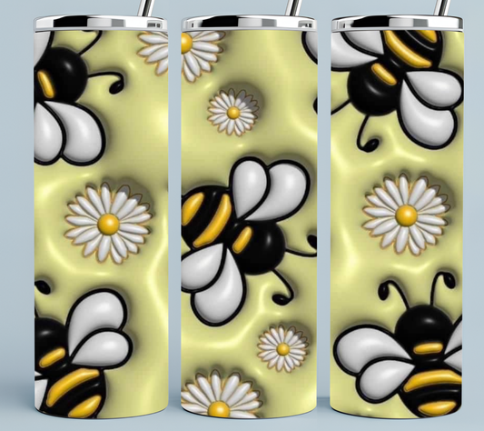 3D Inflated Bumblebee light yellow