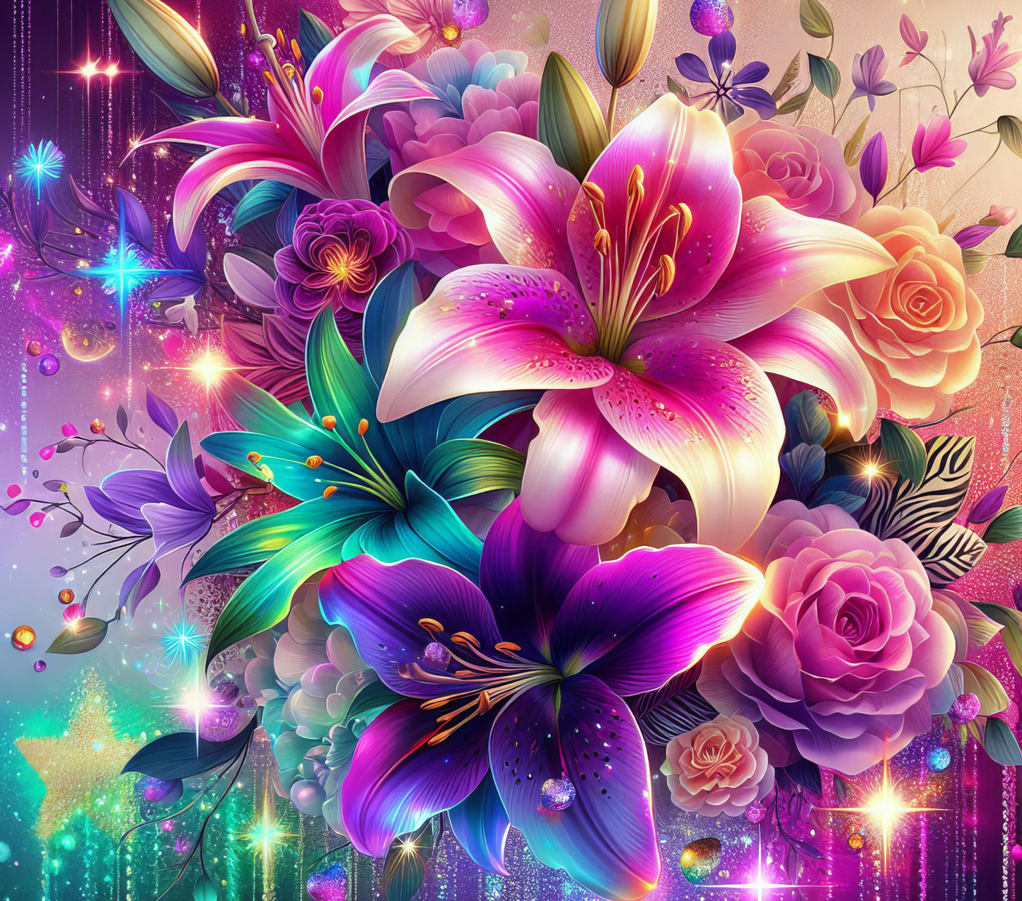 Bright Colored Lily Tumbler