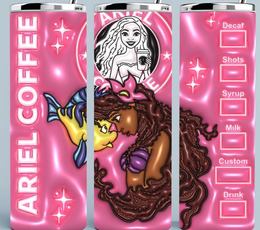3D Inflated Ariel Frozen Starbucks Tumbler