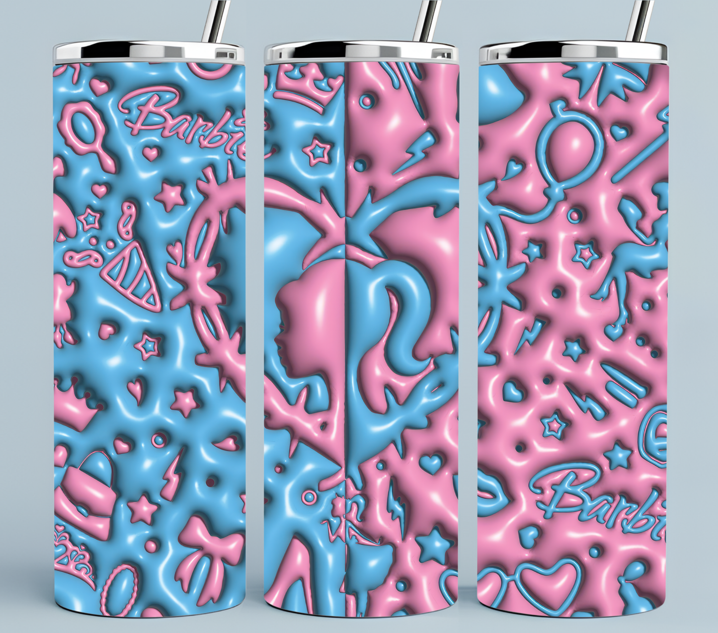 Barbie Pink and Blue Heart