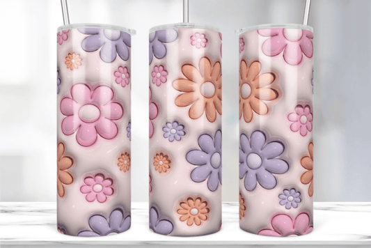 3D Inflated Daisy tumbler