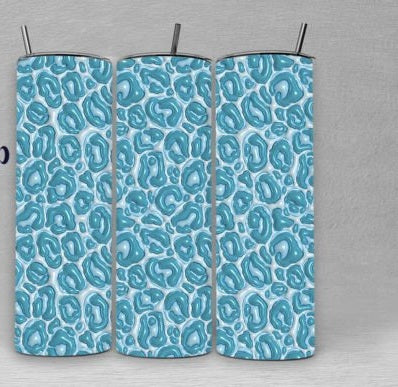 Blue Leopard Tumbler