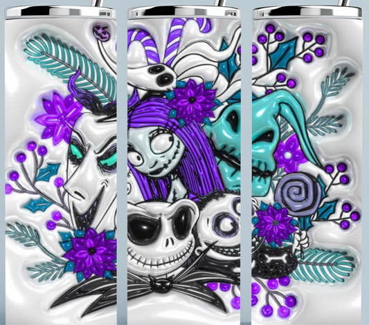 3D Inflated Jack Skellington tumbler
