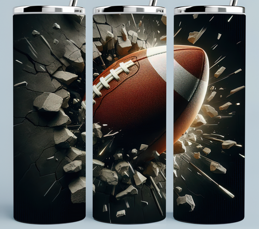 3D football tumbler