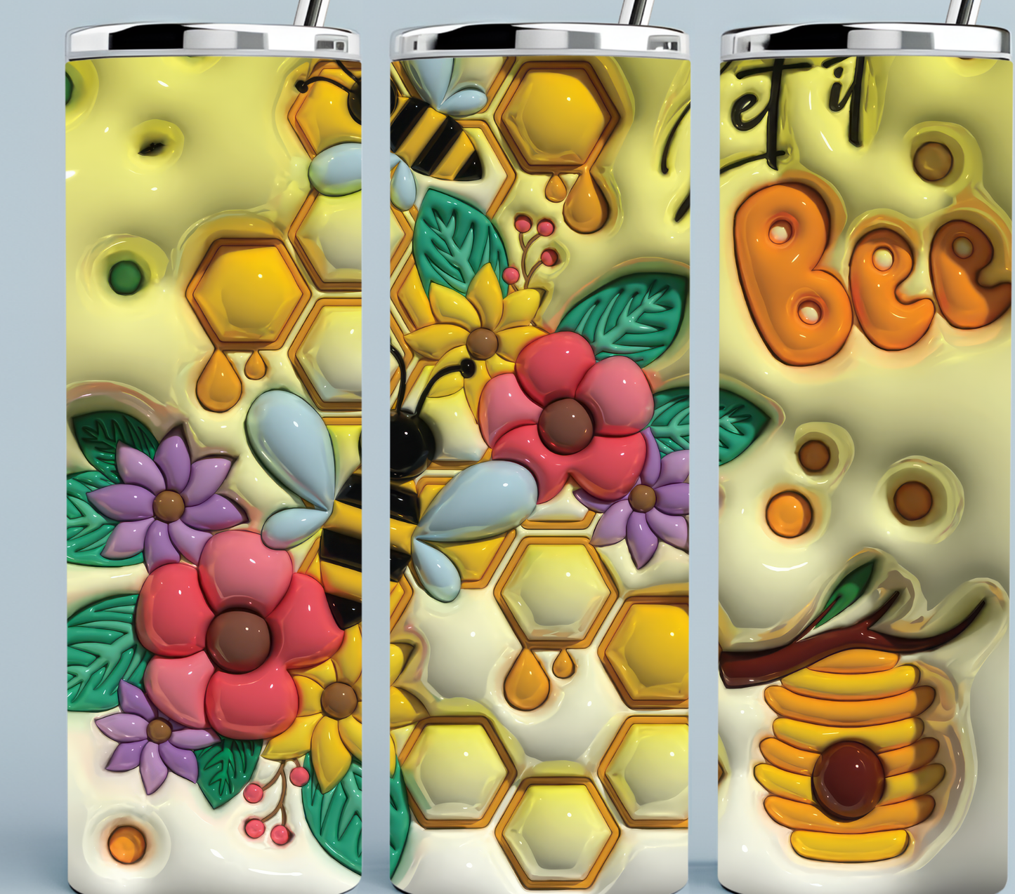 Bumblebee and Flower tumbler