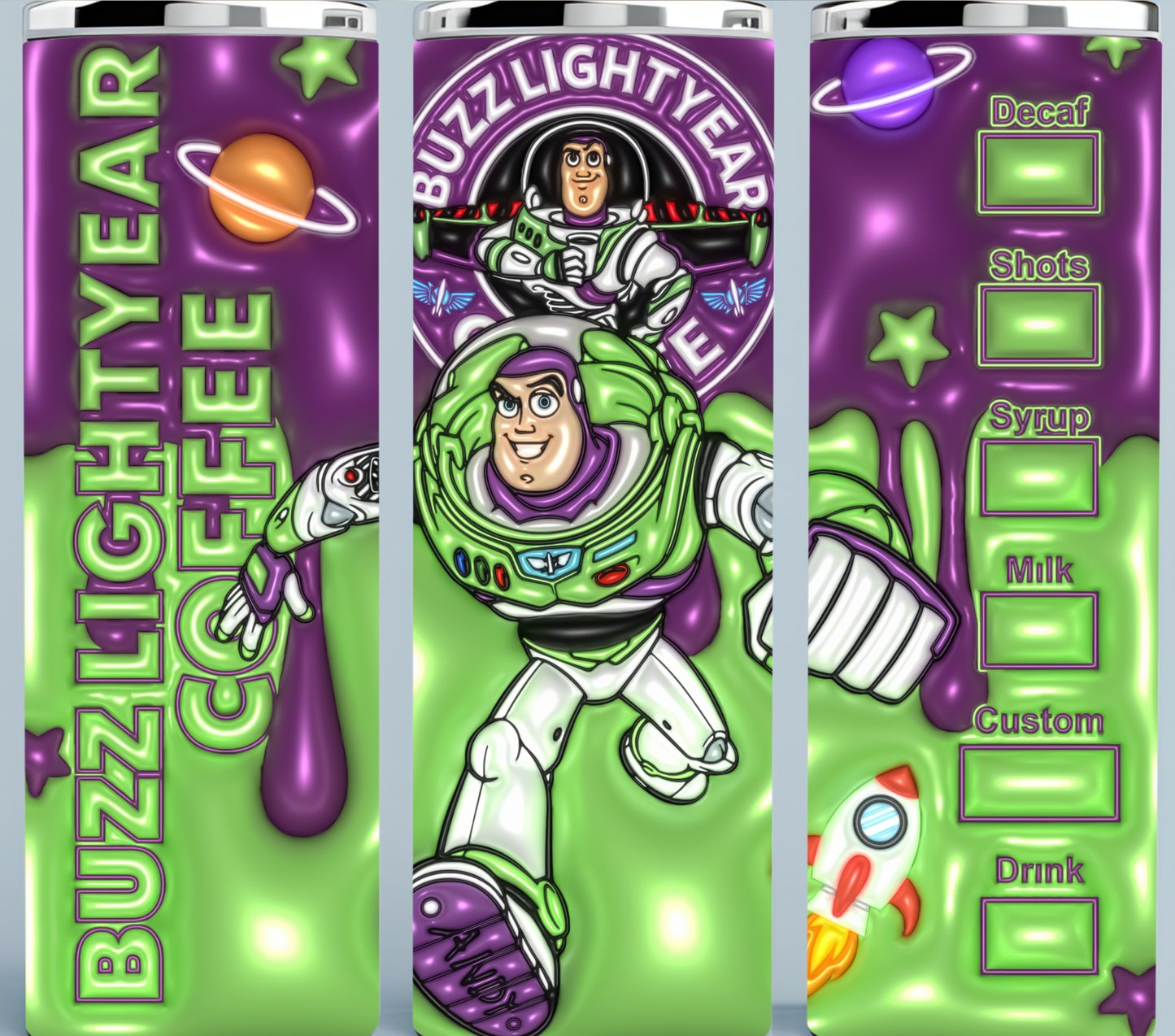 Buzz Lightyear Starbucks 3D Tumbler