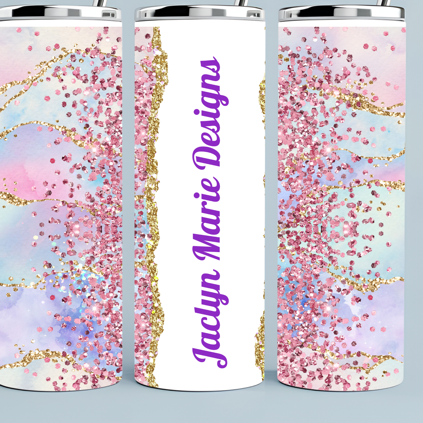 Custom Holographic Glitter Tumbler