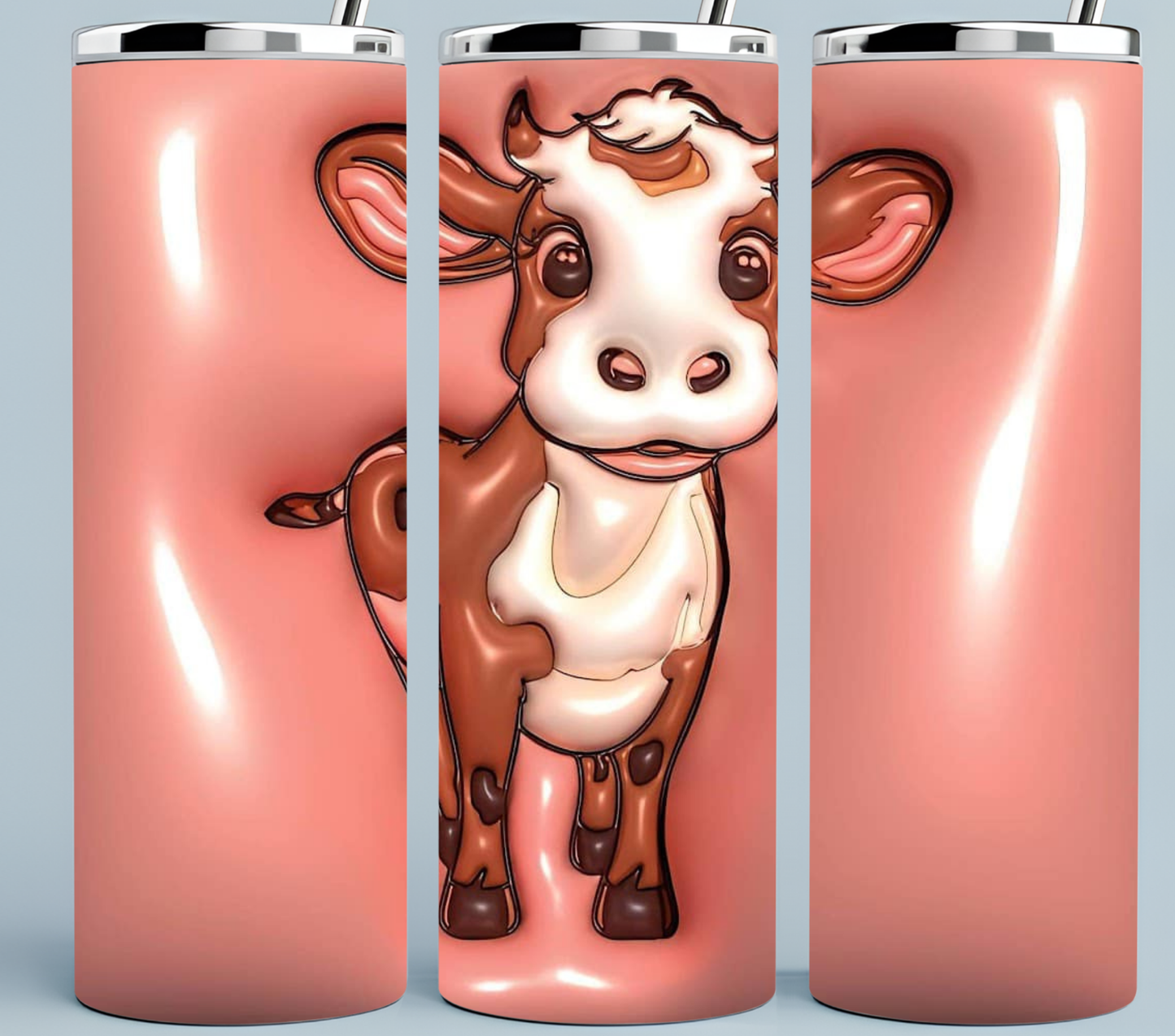Calf 3D Puff tumbler