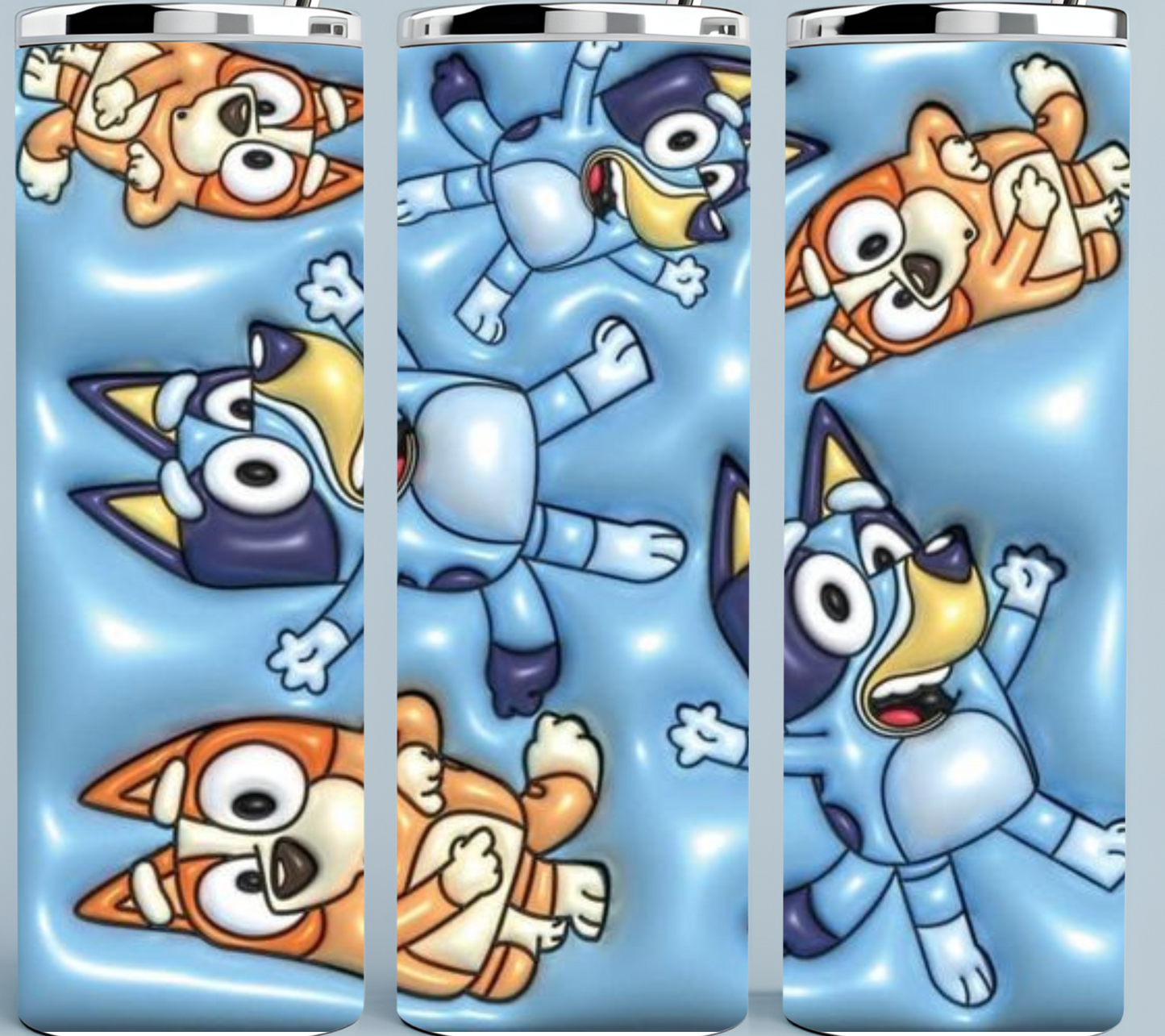 Bluey and Bingo 3D Tumbler