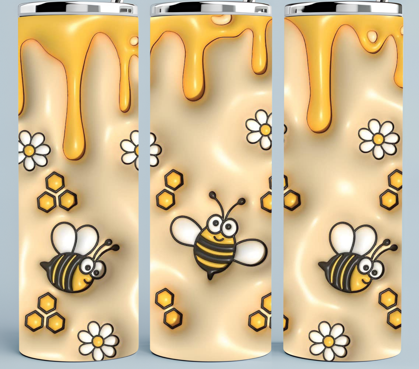 3D Inflated Bumblebee Tumbler with Honey