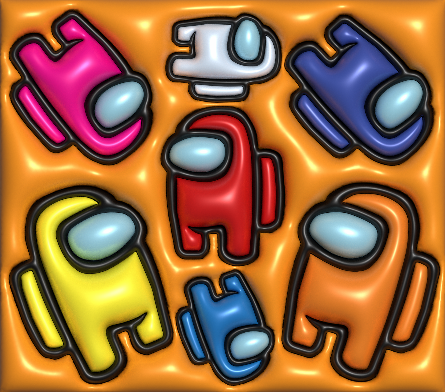 3D Inflated Cartoon Among Us