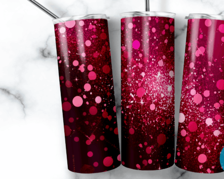 Burgundy Pink Glitter tumbler