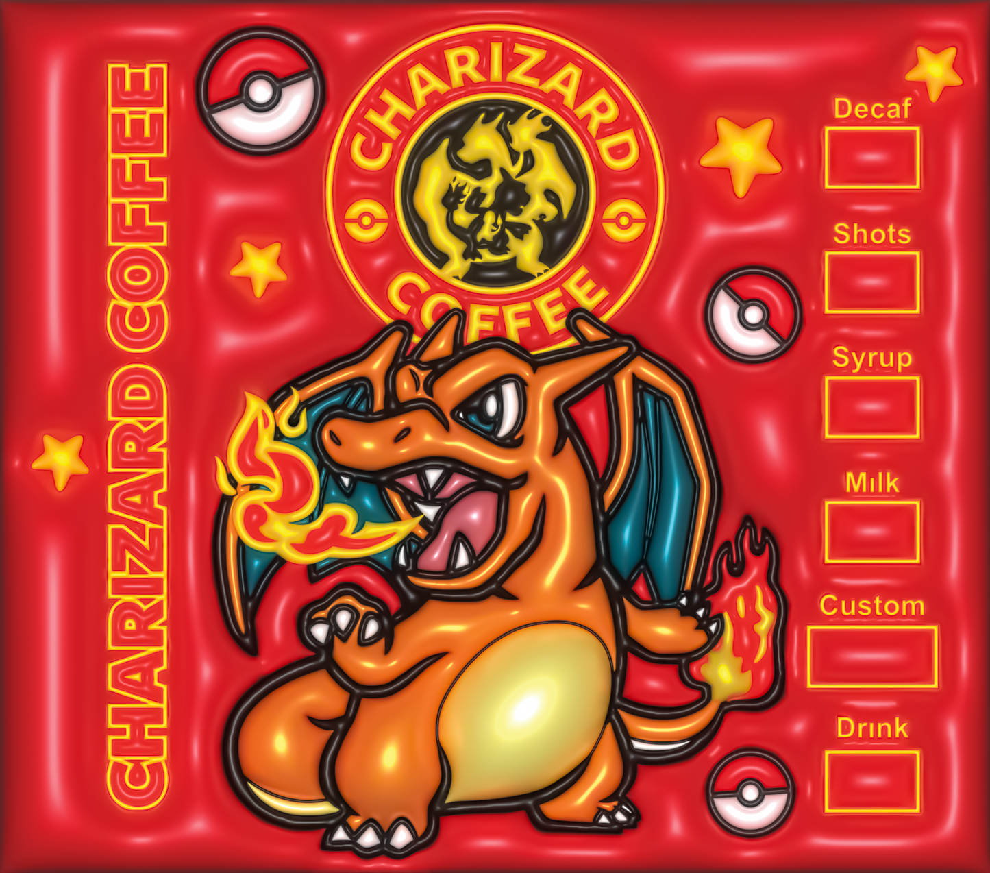 Charizard Pokemon Starbucks tumbler
