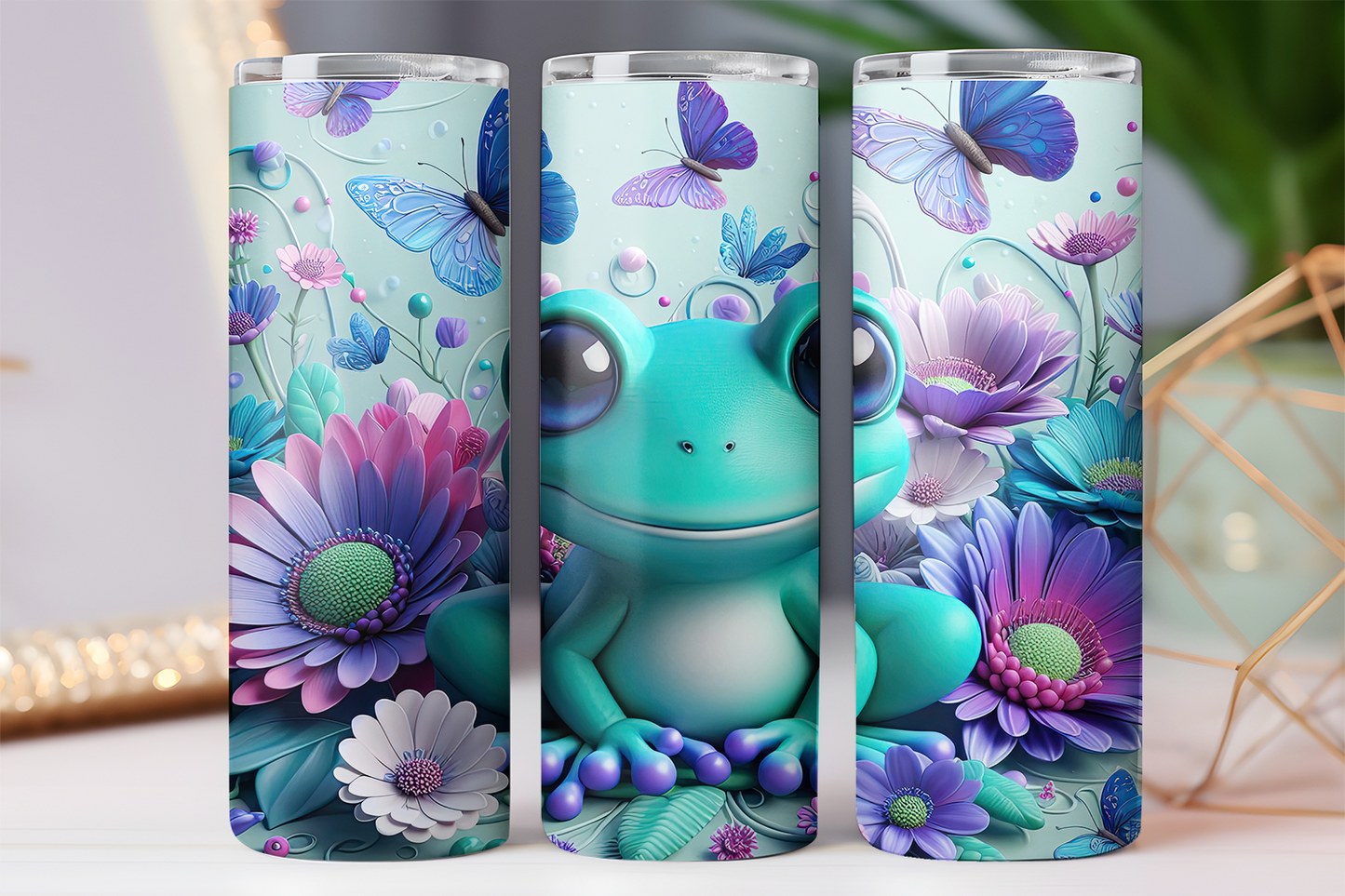 Bright pastel Frog Tumbler