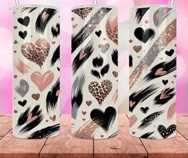 Valentine Day Hearts tumbler