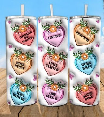 Candy Hearts With Nursing Phrases