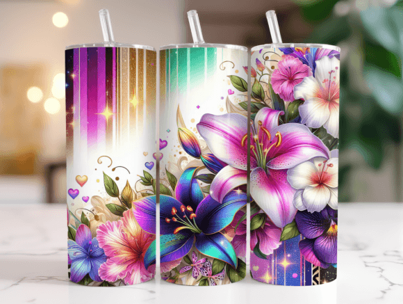 Colorful Vibrant Lily Tumbler