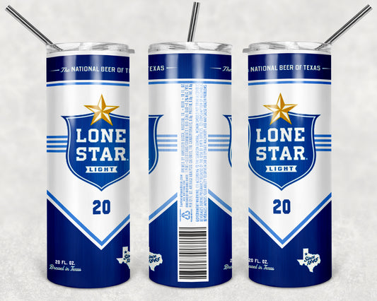 Blue Lone Star Beer Can