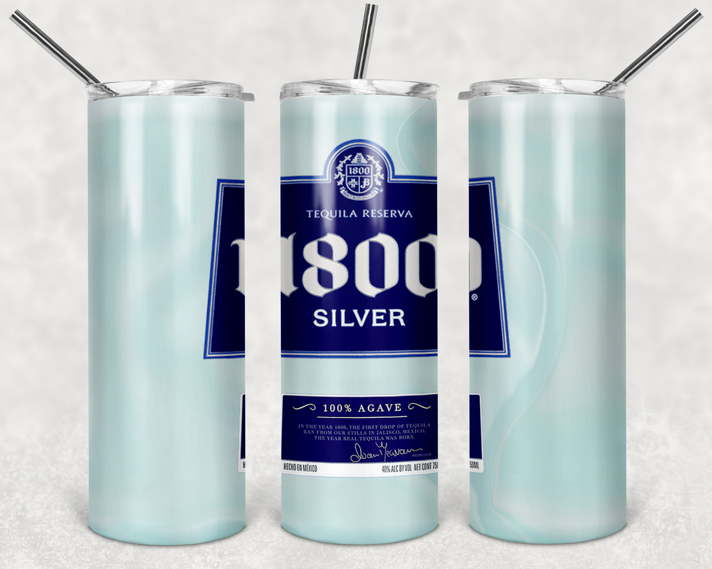 1800 Silver Agave tumbler