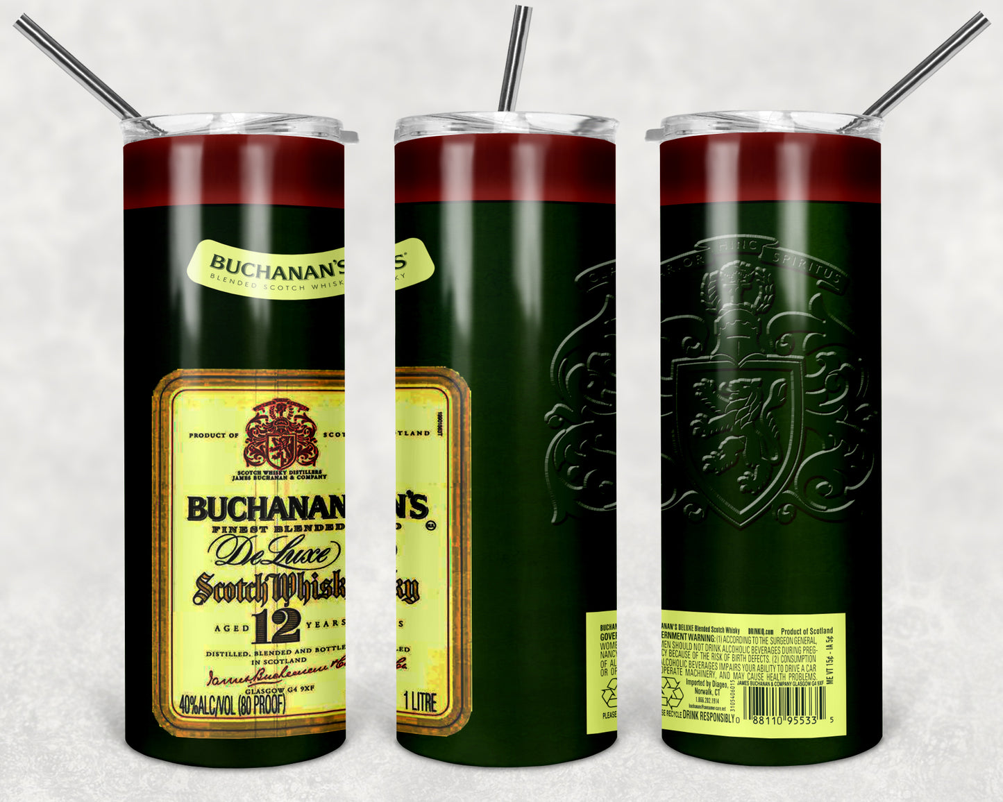 Buchanan's Scotch Bottle tumbler