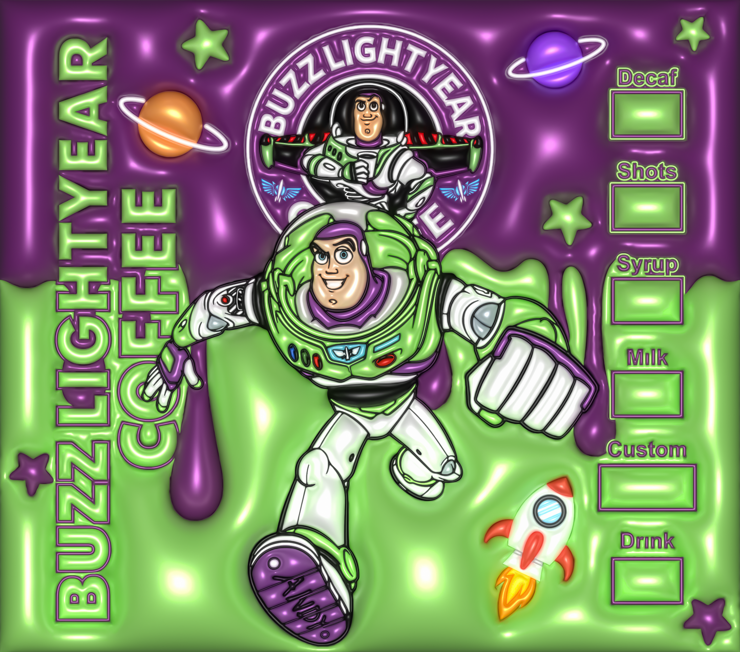 Buzz Lightyear Starbucks 3D Tumbler