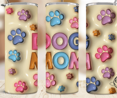 3D Dog Mom tumbler